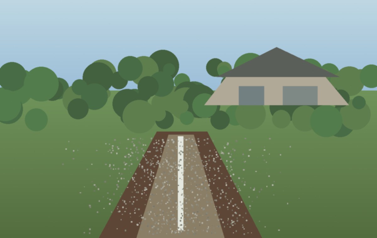 Property context photo for planning a French drain in Cary North Carolina